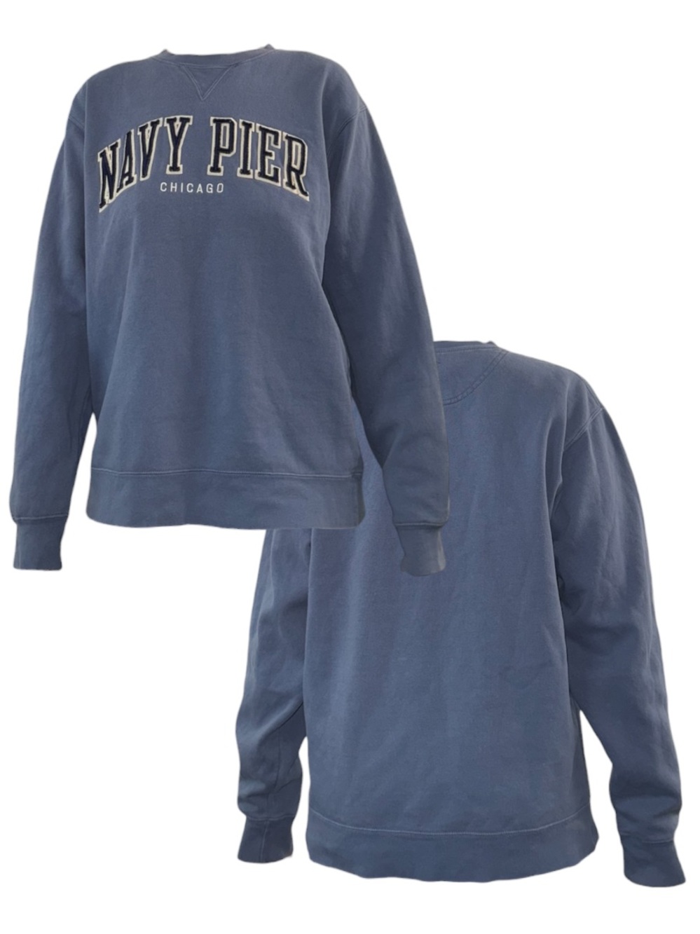 Navy Pier Chicago Blue Crewneck Sweatshirt